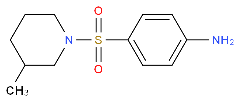 4-[(3-methylpiperidin-1-yl)sulfonyl]aniline_分子结构_CAS_109069-00-3