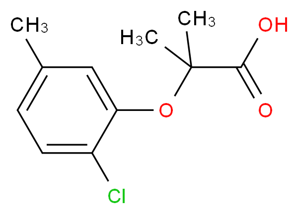 2-(2-Chloro-5-methylphenoxy)-2-methylpropanoic acid_分子结构_CAS_588692-86-8)