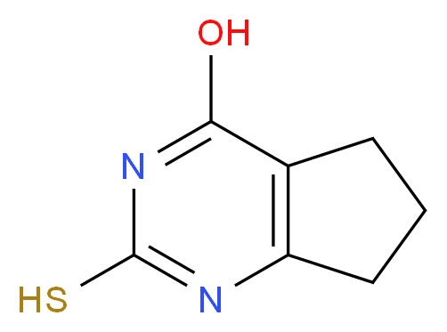 2-Sulfanyl-6,7-dihydro-5H-cyclopenta-[d]pyrimidin-4-ol_分子结构_CAS_)