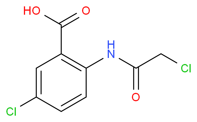 5-chloro-2-(2-chloroacetamido)benzoic acid_分子结构_CAS_14422-50-5