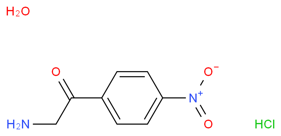 2-amino-1-(4-nitrophenyl)ethan-1-one hydrate hydrochloride_分子结构_CAS_4740-22-1