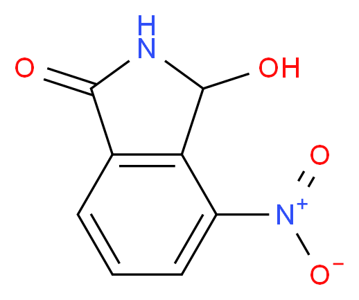 3-hydroxy-4-nitro-2,3-dihydro-1H-isoindol-1-one_分子结构_CAS_39830-63-2