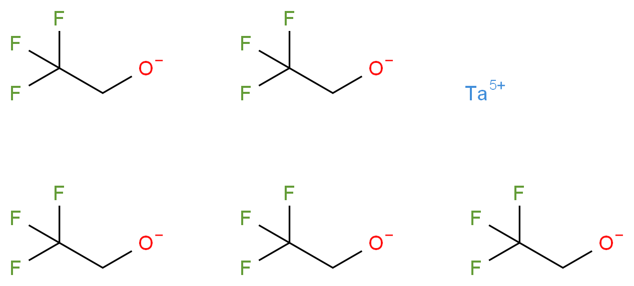 tantalum(5+) ion pentakis(2,2,2-trifluoroethan-1-olate)_分子结构_CAS_13053-54-8