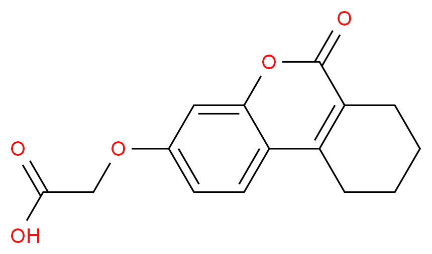 2-({6-oxo-6H,7H,8H,9H,10H-cyclohexa[c]chromen-3-yl}oxy)acetic acid_分子结构_CAS_325737-63-1