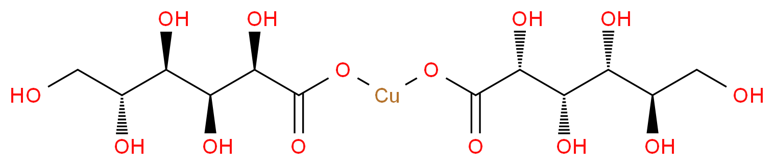 {[(2R,3S,4R,5R)-2,3,4,5,6-pentahydroxyhexanoyl]oxy}cuprio (2R,3S,4R,5R)-2,3,4,5,6-pentahydroxyhexanoate_分子结构_CAS_527-09-3