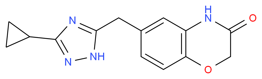 6-[(3-cyclopropyl-1H-1,2,4-triazol-5-yl)methyl]-2H-1,4-benzoxazin-3(4H)-one_分子结构_CAS_)