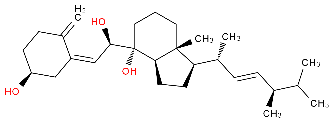 (3β,5Z,7R,8α,22E)-9,10-Secoergosta-5,10(19),22-triene-3,7,8-triol_分子结构_CAS_84985-78-4)