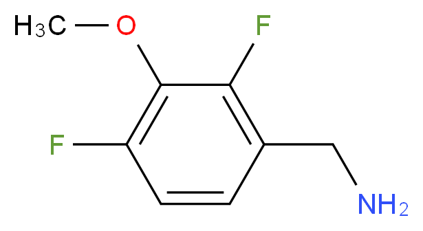 2,4-二氟-3-甲氧基苄胺_分子结构_CAS_717094-51-4)