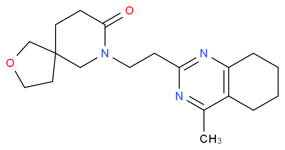 7-[2-(4-methyl-5,6,7,8-tetrahydroquinazolin-2-yl)ethyl]-2-oxa-7-azaspiro[4.5]decan-8-one_分子结构_CAS_)