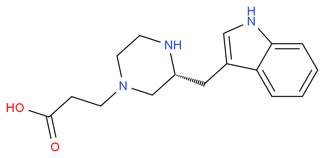 (R)-3-(3-((1H-indol-3-yl)methyl)piperazin-1-yl)propanoic acid_分子结构_CAS_1060814-21-2)