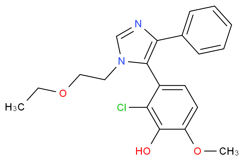 2-chloro-3-[1-(2-ethoxyethyl)-4-phenyl-1H-imidazol-5-yl]-6-methoxyphenol_分子结构_CAS_)