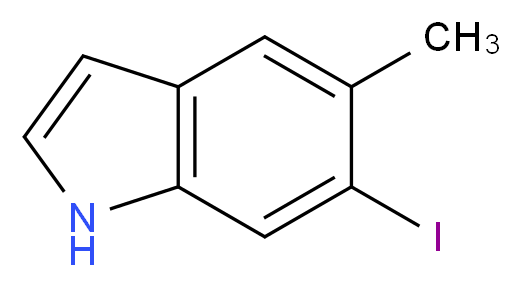 6-iodo-5-methyl-1H-indole_分子结构_CAS_1026581-42-9