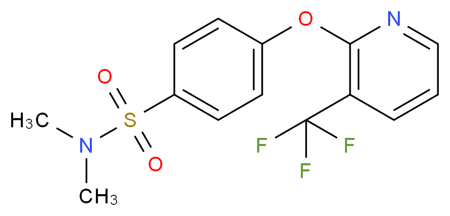 N,N-Dimethyl-4-{[3-(trifluoromethyl)pyridin-2-yl]oxy}benzenesulphonamide_分子结构_CAS_)