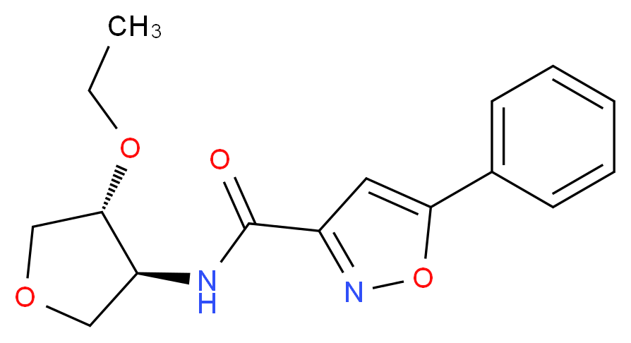 N-[(3S*,4R*)-4-ethoxytetrahydro-3-furanyl]-5-phenyl-3-isoxazolecarboxamide_分子结构_CAS_)