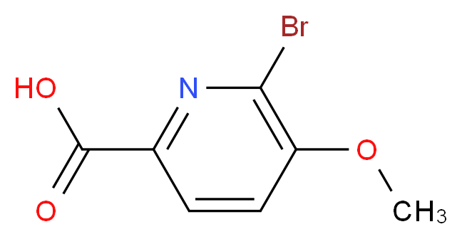 6-BROMO-5-METHOXY-2-PYRIDINECARBOXYLIC ACID_分子结构_CAS_54232-43-8)