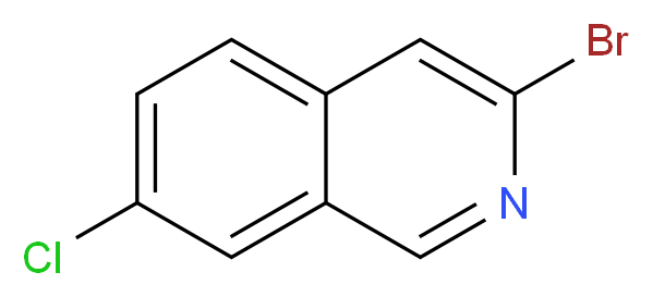 3-BROMO-7-CHLOROISOQUINOLINE_分子结构_CAS_1246552-90-8)