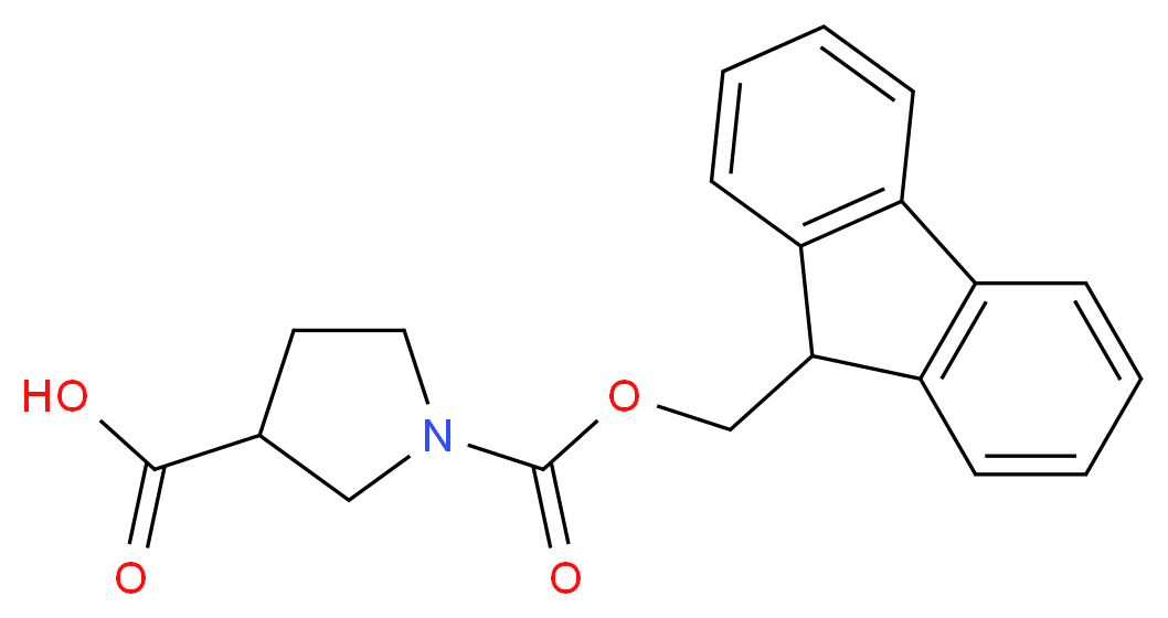 Fmoc-1-pyrrolidine-3-carboxylic acid_分子结构_CAS_885951-89-3)