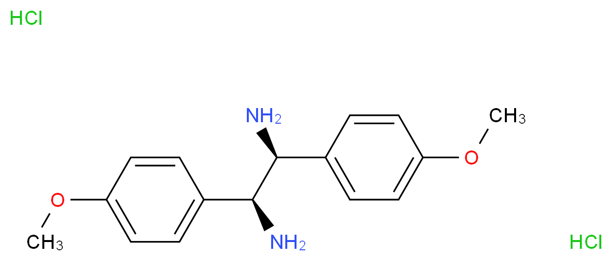 (1S,2S)-1,2-bis(4-methoxyphenyl)ethane-1,2-diamine dihydrochloride_分子结构_CAS_820965-96-6