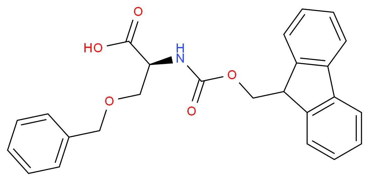 (2S)-3-(benzyloxy)-2-{[(9H-fluoren-9-ylmethoxy)carbonyl]amino}propanoic acid_分子结构_CAS_83792-48-7