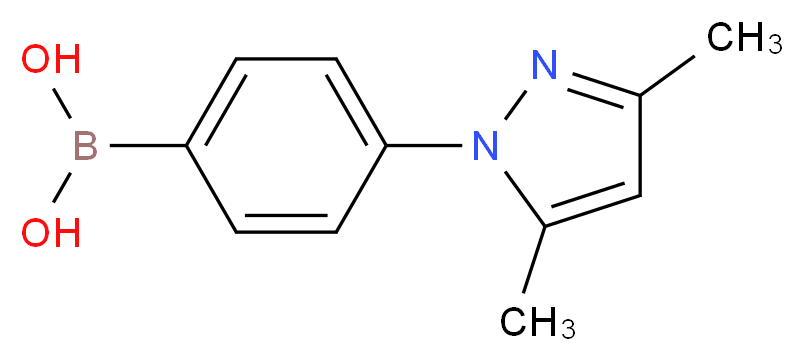 [4-(3,5-Dimethyl-1H-pyrazol-1-yl)phenyl]-boronic acid_分子结构_CAS_1025495-85-5)