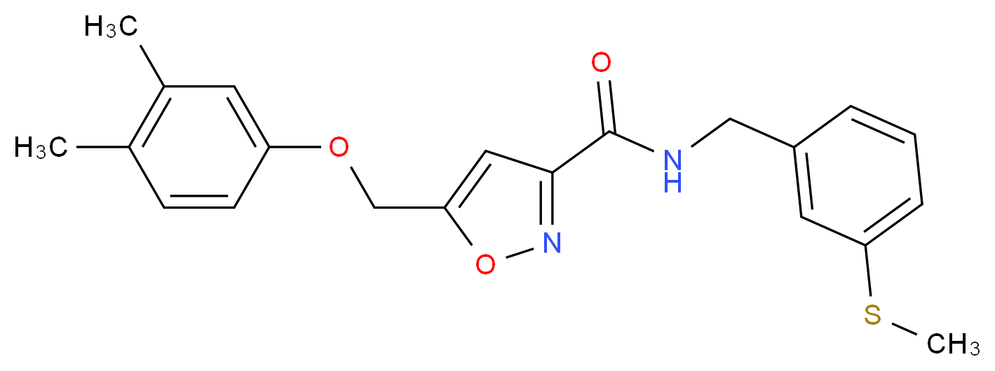 5-[(3,4-dimethylphenoxy)methyl]-N-[3-(methylthio)benzyl]-3-isoxazolecarboxamide_分子结构_CAS_)