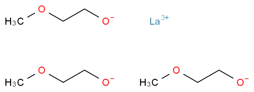 lanthanum(3+) ion tris(2-methoxyethan-1-olate)_分子结构_CAS_115685-56-8