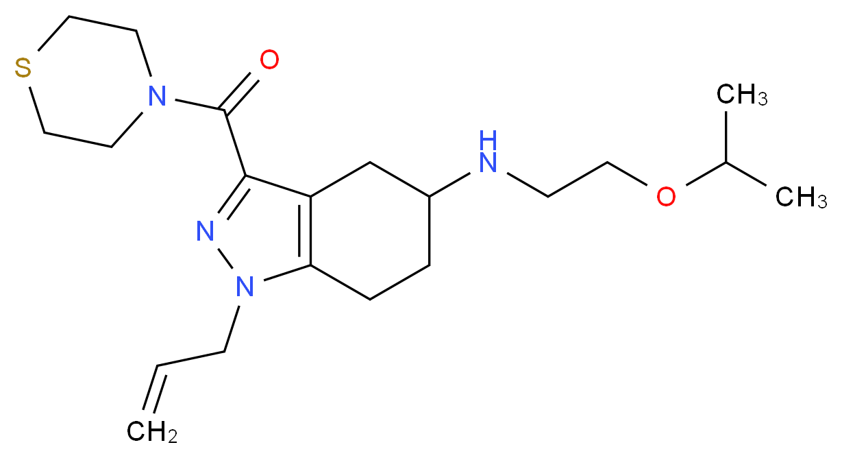 1-allyl-N-(2-isopropoxyethyl)-3-(4-thiomorpholinylcarbonyl)-4,5,6,7-tetrahydro-1H-indazol-5-amine_分子结构_CAS_)