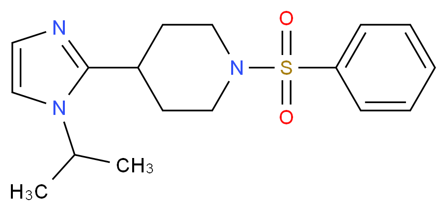 4-(1-isopropyl-1H-imidazol-2-yl)-1-(phenylsulfonyl)piperidine_分子结构_CAS_)