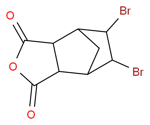 8,9-dibromo-4-oxatricyclo[5.2.1.0^{2,6}]decane-3,5-dione_分子结构_CAS_5455-81-2