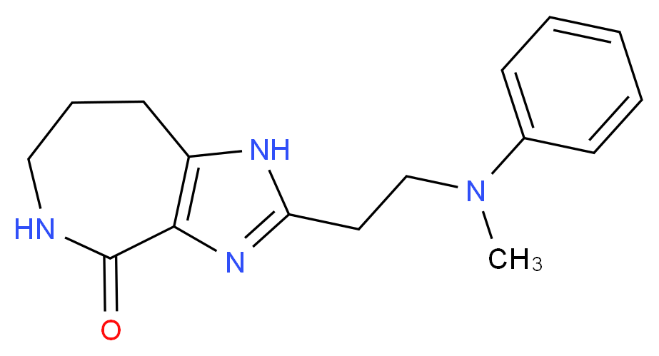 2-{2-[methyl(phenyl)amino]ethyl}-5,6,7,8-tetrahydroimidazo[4,5-c]azepin-4(1H)-one_分子结构_CAS_)