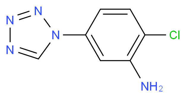 2-chloro-5-(1H-1,2,3,4-tetrazol-1-yl)aniline_分子结构_CAS_926200-13-7