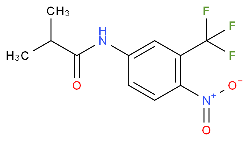 2-methyl-N-[4-nitro-3-(trifluoromethyl)phenyl]propanamide_分子结构_CAS_13311-84-7