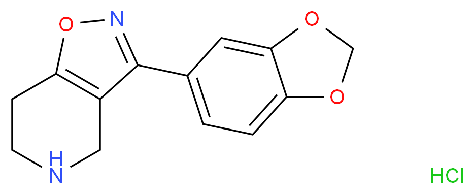 3-Benzo[1,3]dioxol-5-yl-4,5,6,7-tetrahydro-isoxazolo[4,5-c]pyridine hydrochloride_分子结构_CAS_)
