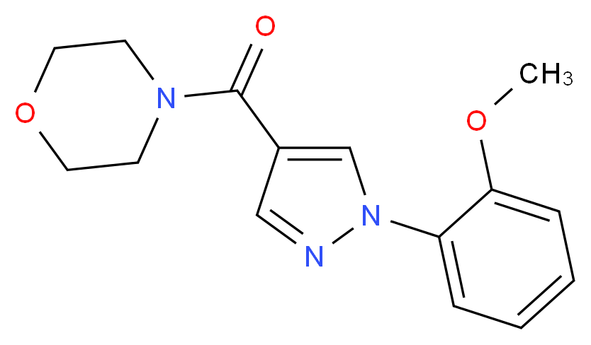 4-{[1-(2-methoxyphenyl)-1H-pyrazol-4-yl]carbonyl}morpholine_分子结构_CAS_)