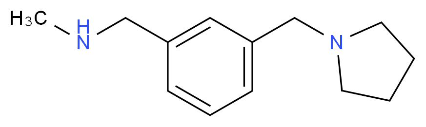 methyl({[3-(pyrrolidin-1-ylmethyl)phenyl]methyl})amine_分子结构_CAS_884507-46-4