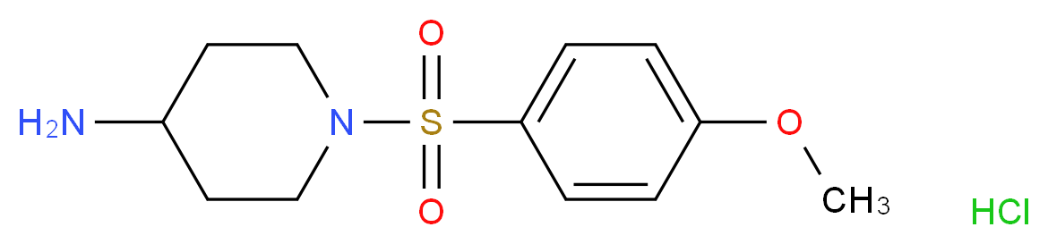 1-(4-methoxybenzenesulfonyl)piperidin-4-amine hydrochloride_分子结构_CAS_442124-65-4