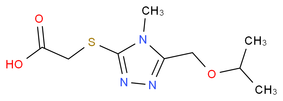 {[5-(isopropoxymethyl)-4-methyl-4H-1,2,4-triazol-3-yl]thio}acetic acid_分子结构_CAS_)