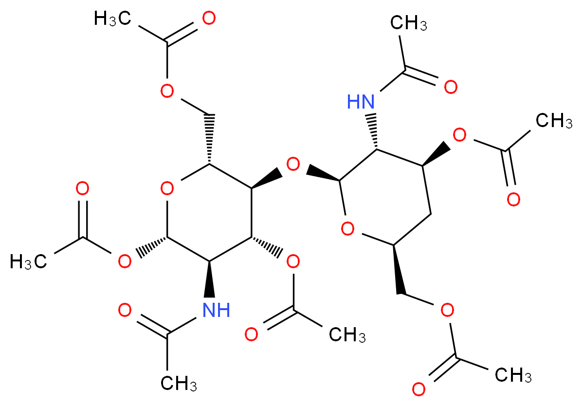 4-Deoxy-β-D-chitobiose Peracetate_分子结构_CAS_1228931-51-8)