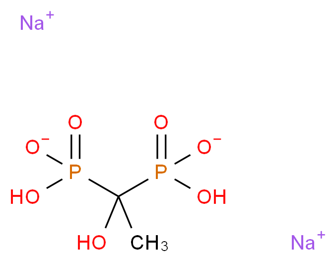 Etidronate disodium hydrate_分子结构_CAS_7414-83-7(anhydrous))