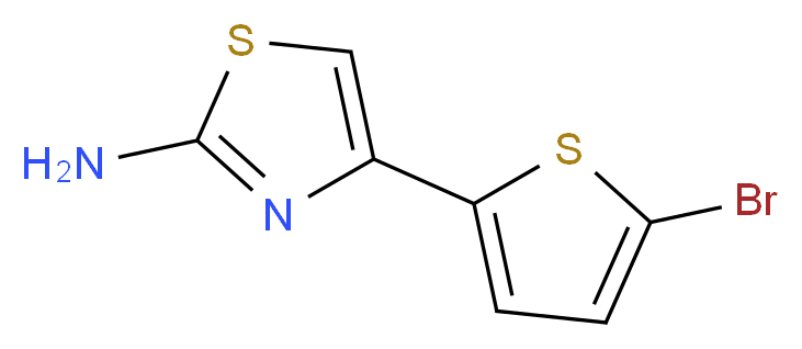 4-(5-bromo-2-thienyl)-1,3-thiazol-2-amine_分子结构_CAS_34801-14-4)