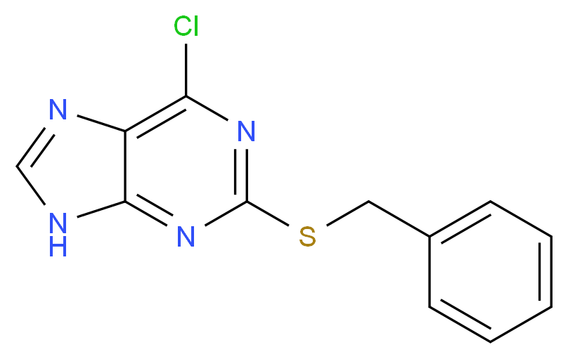 2-BENZYLSULFANYL-6-CHLORO-9H-PURINE_分子结构_CAS_51998-91-5)