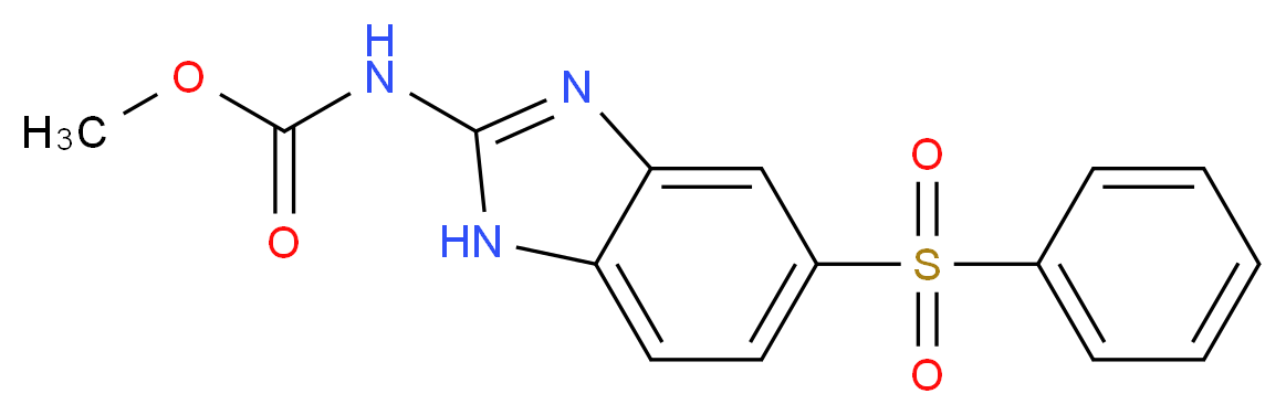 methyl N-[6-(benzenesulfonyl)-1H-1,3-benzodiazol-2-yl]carbamate_分子结构_CAS_54029-20-8