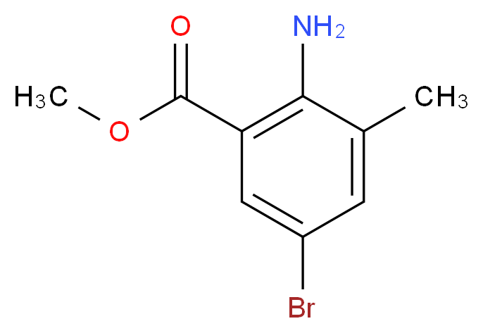 methyl 2-amino-5-bromo-3-methylbenzoate_分子结构_CAS_206548-14-3