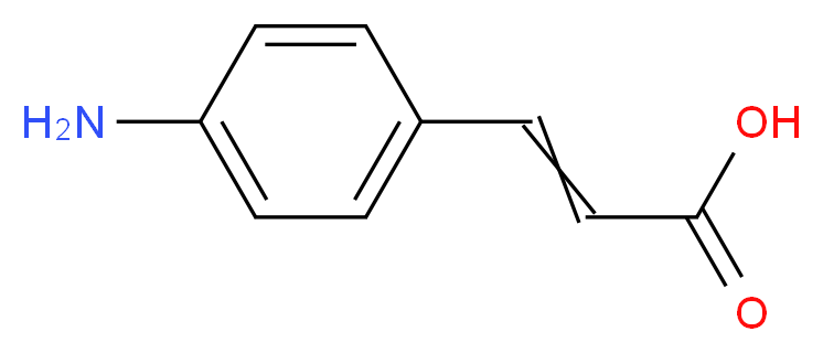 p-AMINOCINNAMIC ACID_分子结构_CAS_2393-18-2)