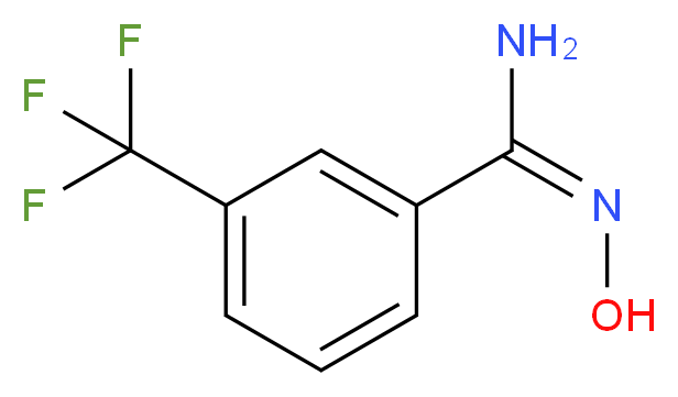 (E)-N'-hydroxy-3-(trifluoromethyl)benzene-1-carboximidamide_分子结构_CAS_40067-80-9