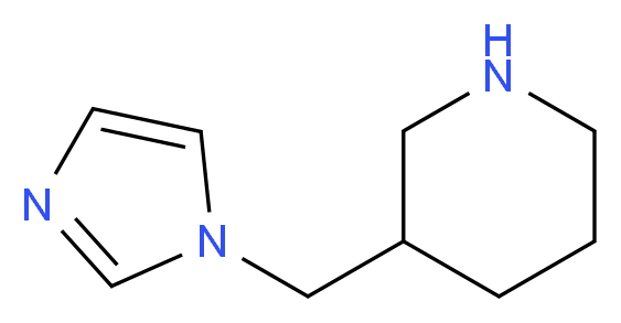 3-(1H-imidazol-1-ylmethyl)piperidine_分子结构_CAS_1185293-78-0)