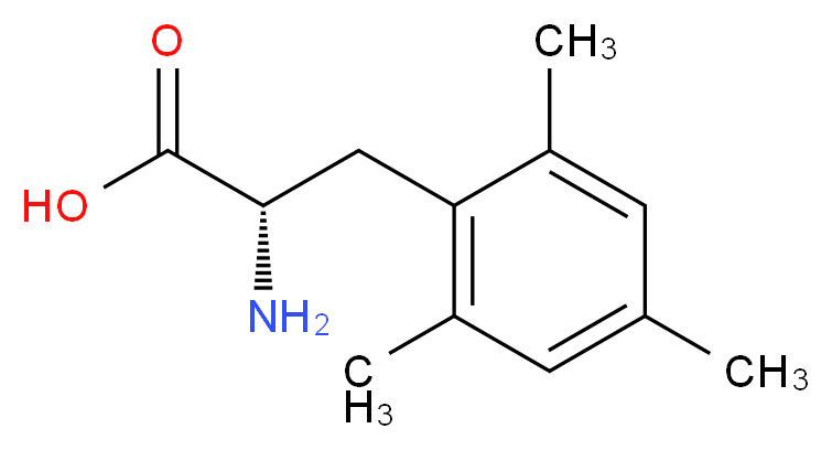 (2S)-2-amino-3-(2,4,6-trimethylphenyl)propanoic acid_分子结构_CAS_146277-47-6