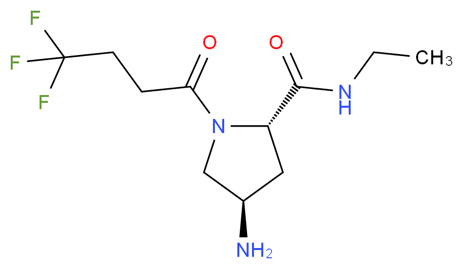 (2S,4R)-4-amino-N-ethyl-1-(4,4,4-trifluorobutanoyl)pyrrolidine-2-carboxamide_分子结构_CAS_)