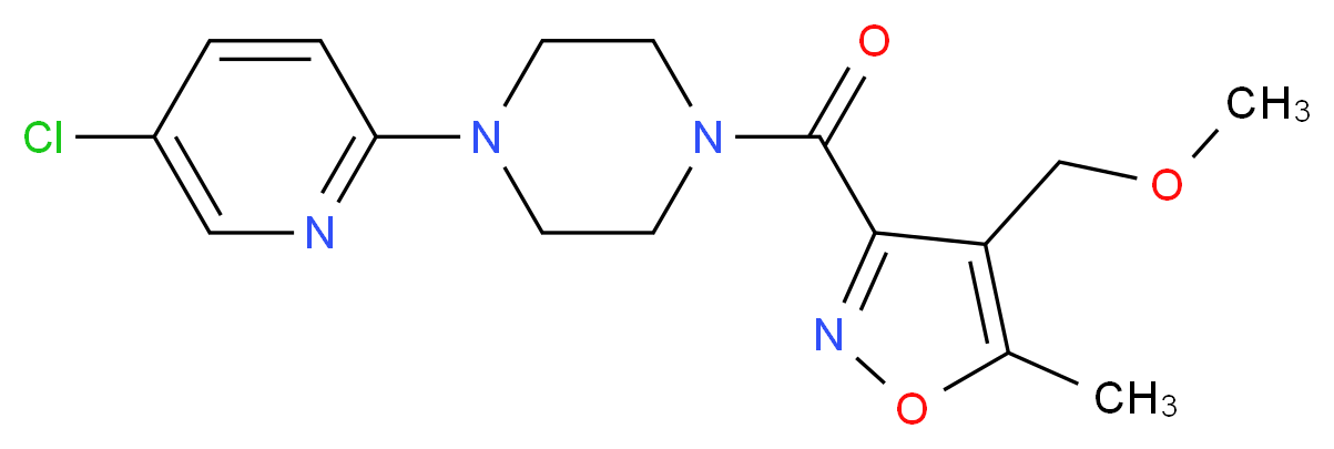 1-(5-chloro-2-pyridinyl)-4-{[4-(methoxymethyl)-5-methyl-3-isoxazolyl]carbonyl}piperazine_分子结构_CAS_)