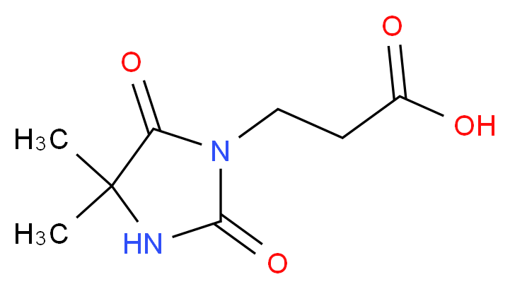 3-(4,4-dimethyl-2,5-dioxoimidazolidin-1-yl)propanoic acid_分子结构_CAS_90197-83-4